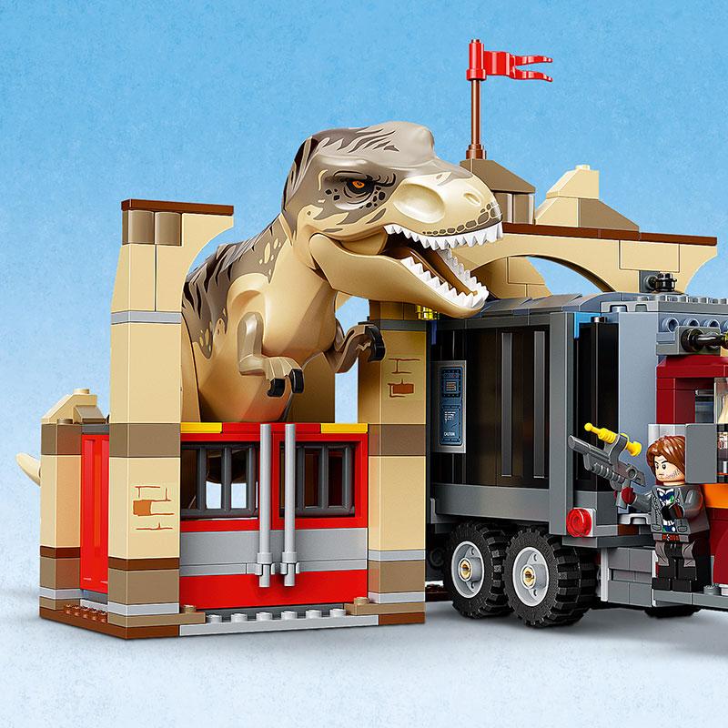 Đồ Chơi LEGO Khủng Long T. Rex &amp; Atrociraptor Tẩu Thoát 76948 (466 chi tiết)