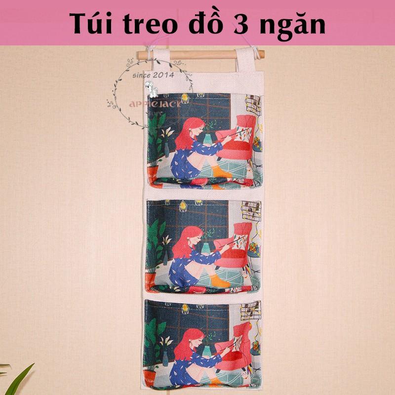 Túi treo đồ 3 ngăn chống thấm nước có họa tiết độc đáo mang phong cách vintage dễ thương