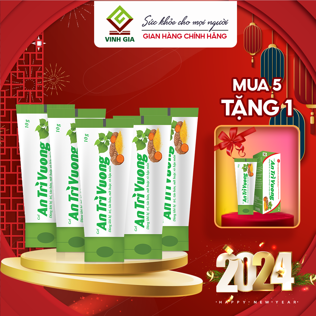 [Mua 5 tặng 1] An Trĩ Vương Gel Cải Thiện Trĩ Nội, Trĩ Ngoại, Táo Bón, Nứt Kẽ Hậu Môn 20g/Tuýp