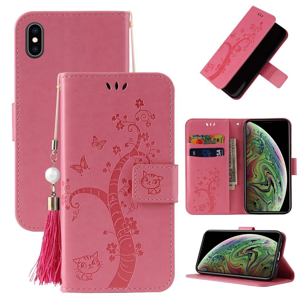 Ốp lưng điện thoại dạng ví da lật có ngăn đựng thẻ cho iPhone X XS Max XR SE 2020 iPhone 8 iPhone 7 iPhone 6 6S Plus