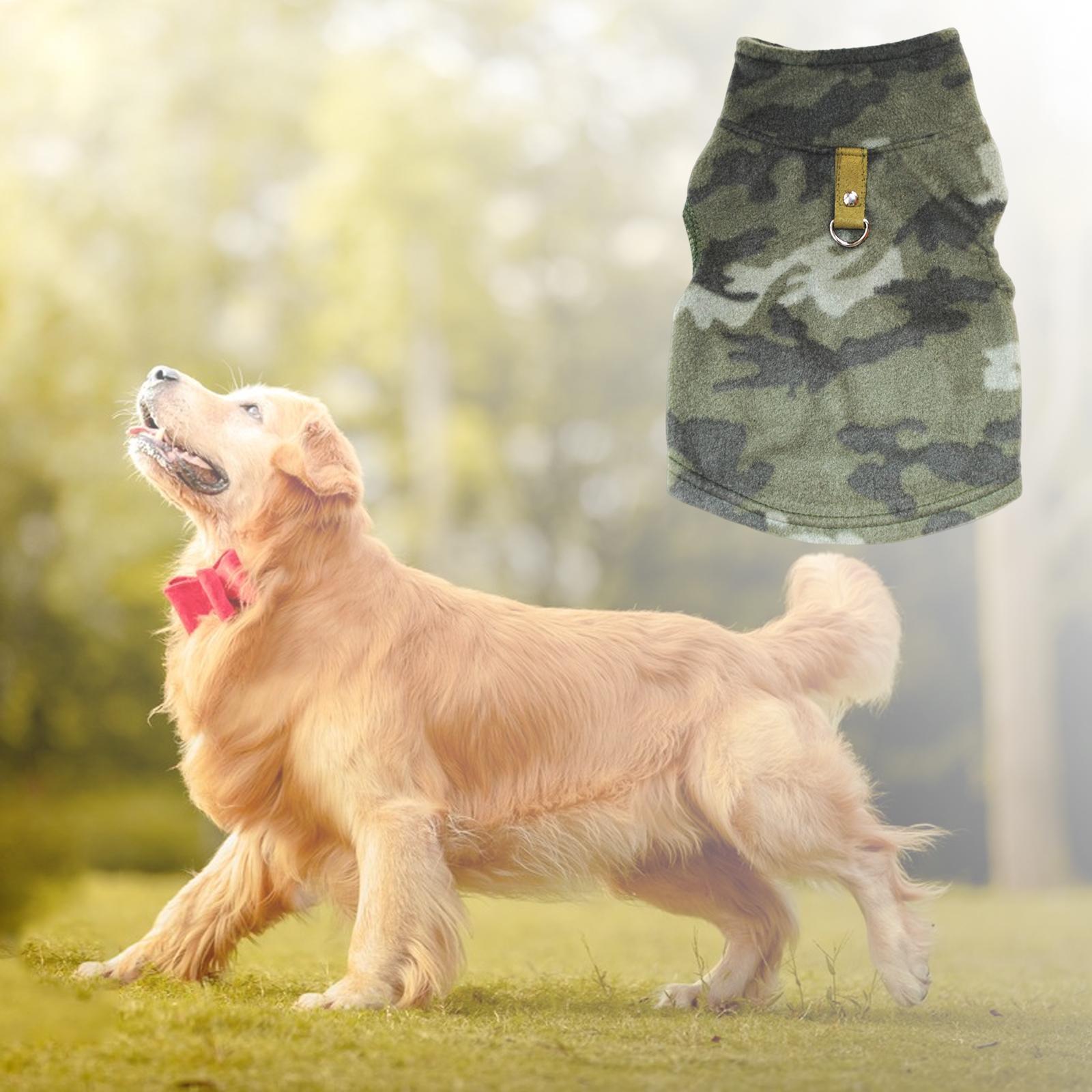 2XL Dog Clothes, Stand Winter Pet Jacket with Traction Warm Apparel Fleece Vest for Pets Dogs Puppy