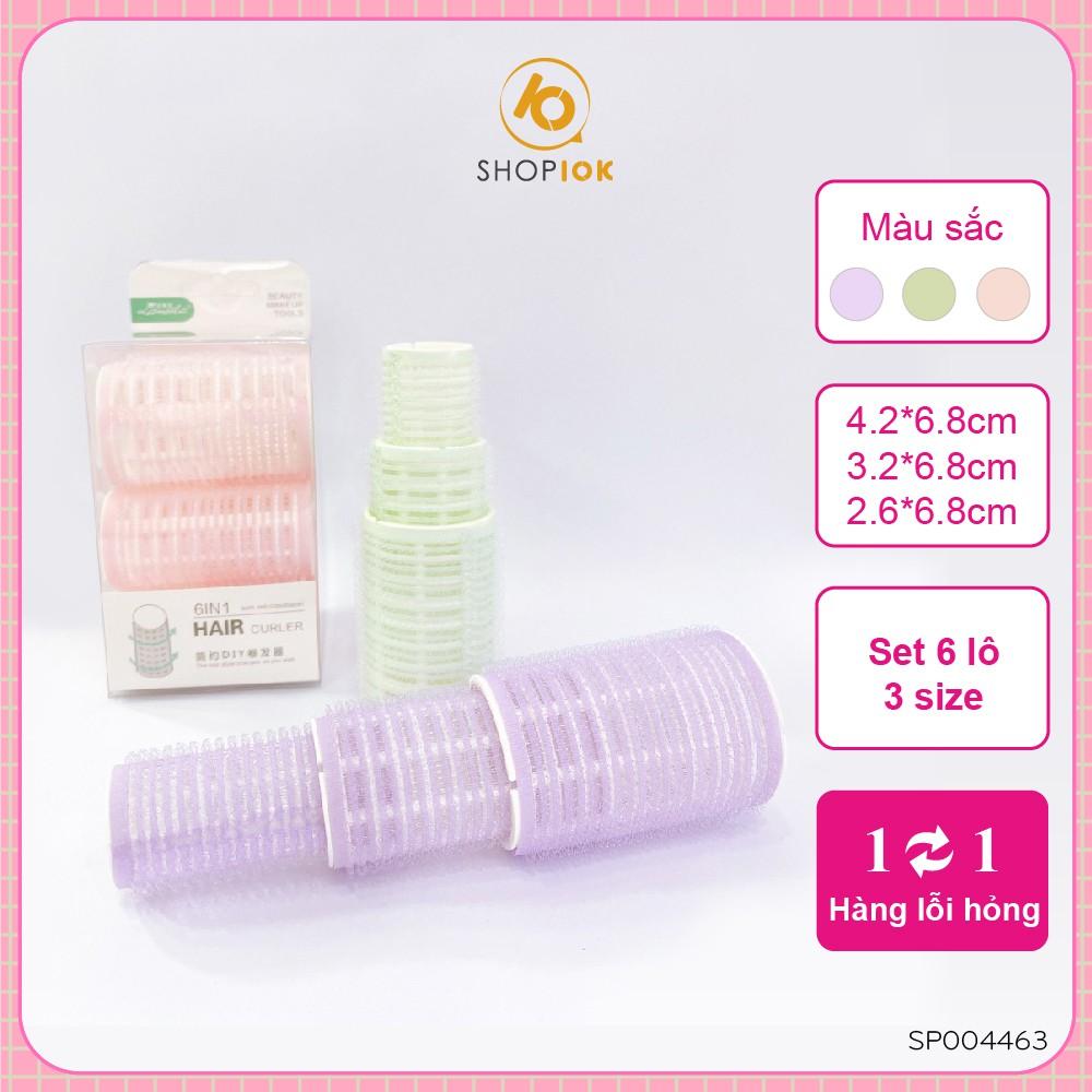 Lô uốn tóc xoăn tự dính tự nhiên không dùng nhiệt set 6 lô SHOP10K - SP004463