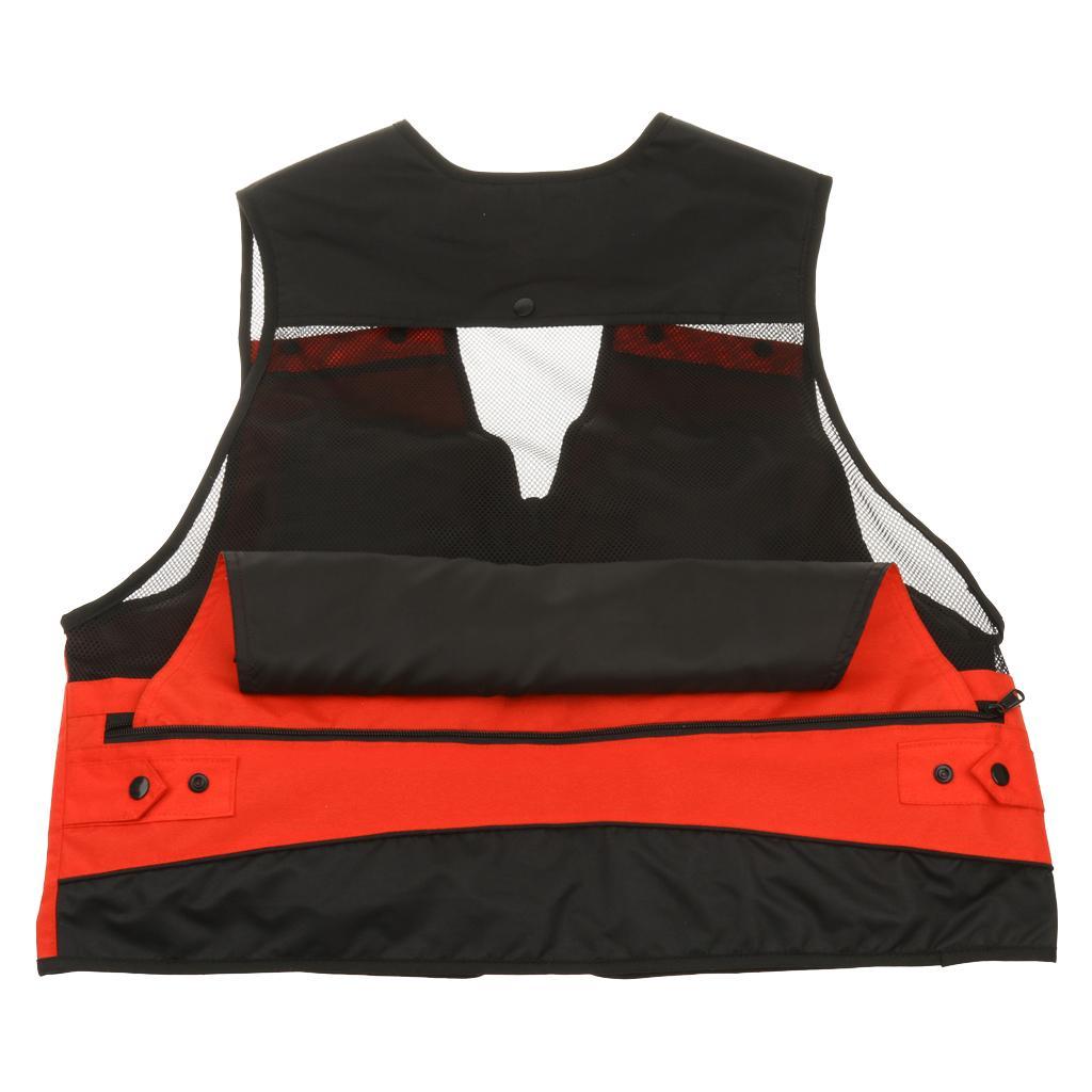 Multi-Pocket Fishing Vest Photography Waistcoat Hunting Jacket - Orange XL