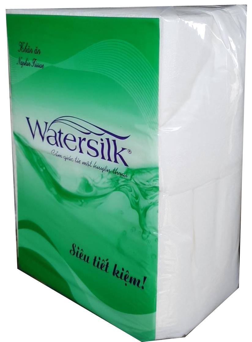 Khăn ăn Watersilk 330x330 Đóng 1Kg- mã W207- 100% Bột giấy nguyên sinh - Hàng chính hãng.