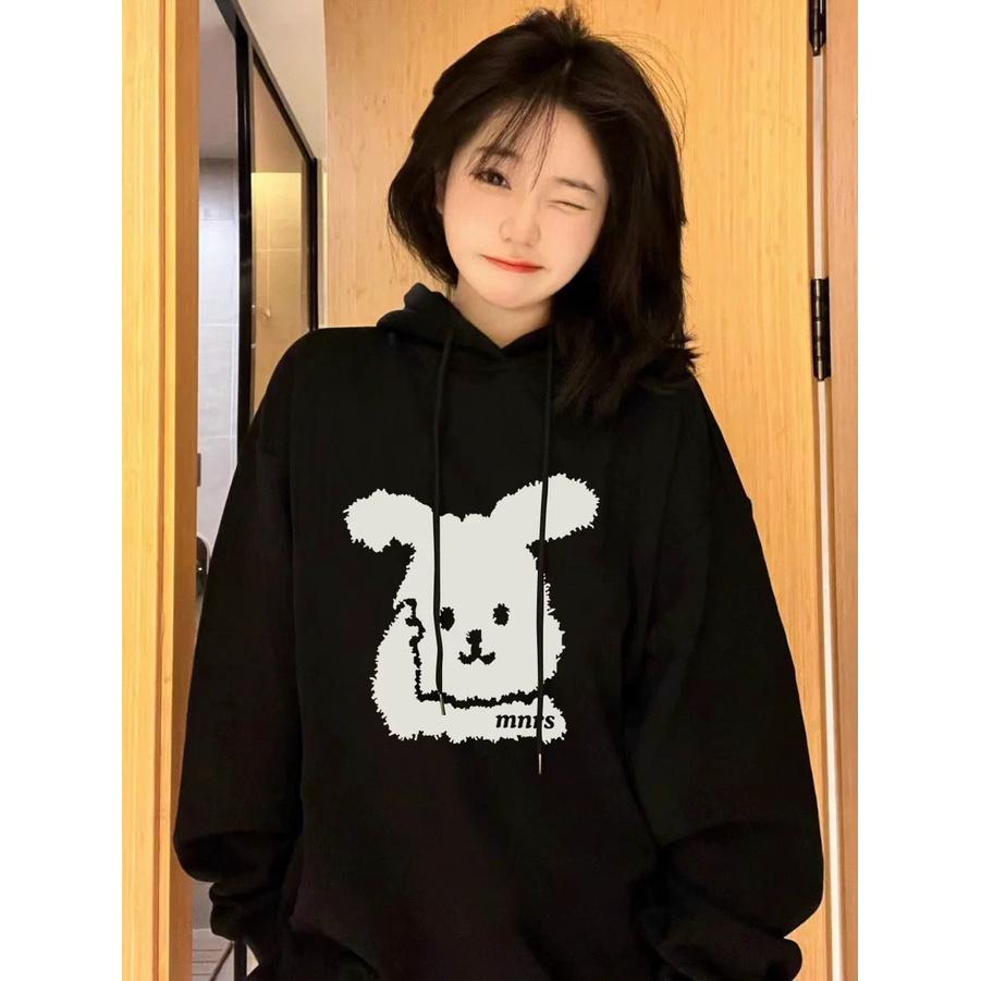 Áo khoác hoodie in hình chú thỏ cực xinh phong cách sành điệu duyên dáng ukg288 hot của năm