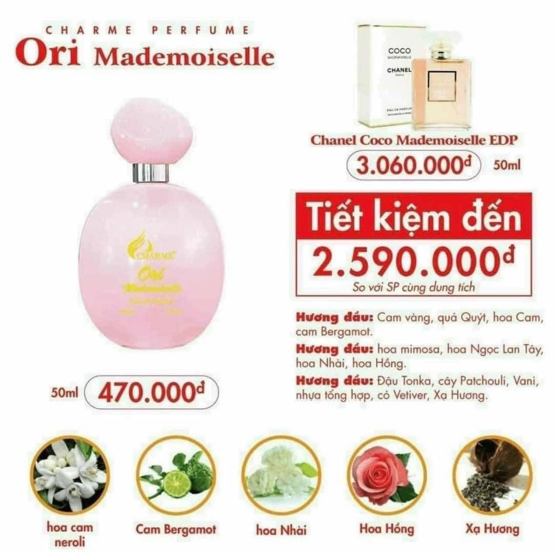 Nước Hoa Nữ chính hãng Charme Ori Mademoiselle 100ml