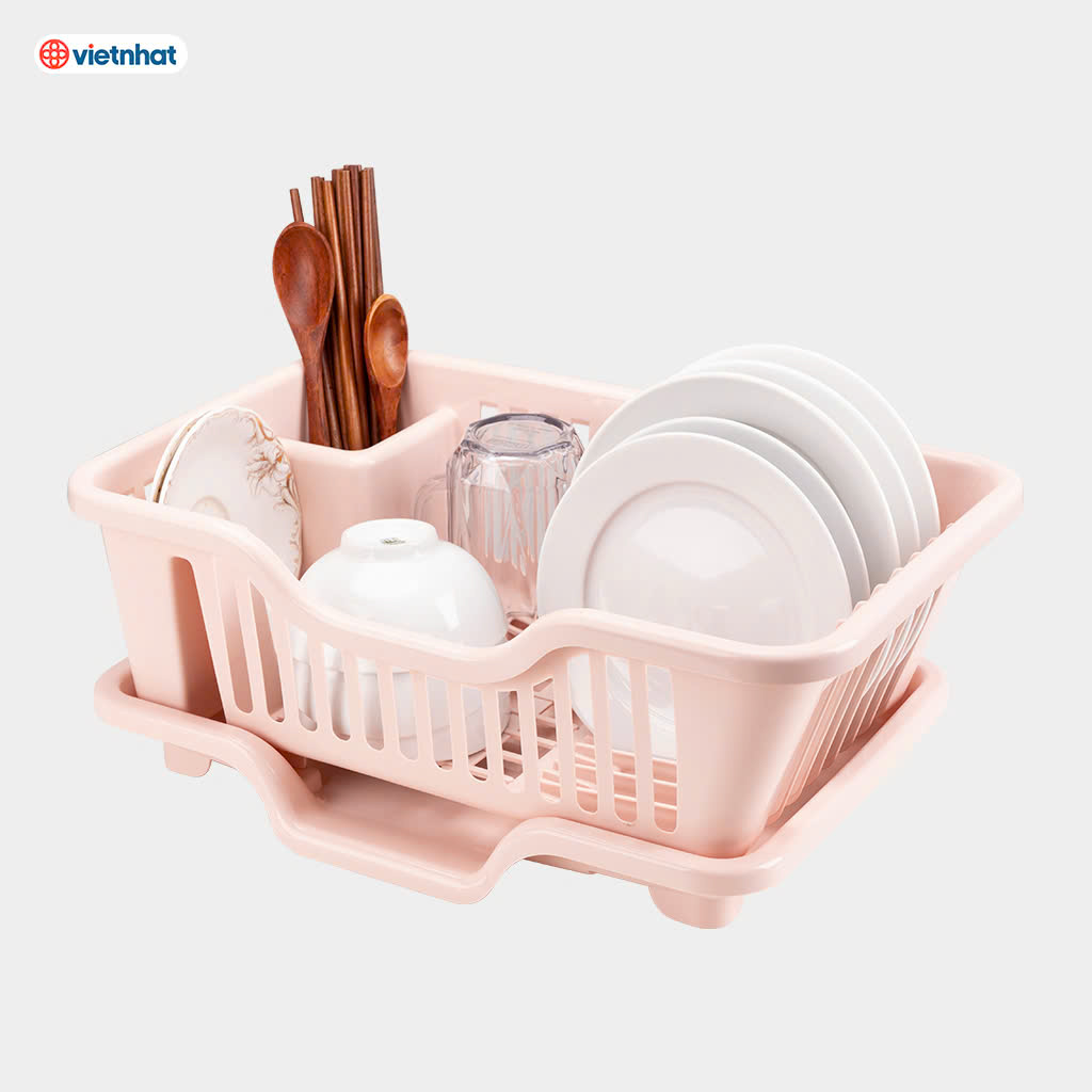 Rổ Úp Bát Tiện Ích Việt Nhật, Giá Để Bát Đĩa , Khay Úp bát, Có Lỗ Thoát Nước Tiện Ích Chất Liệu Nhựa PP An Toàn- Hàng Việt Nam