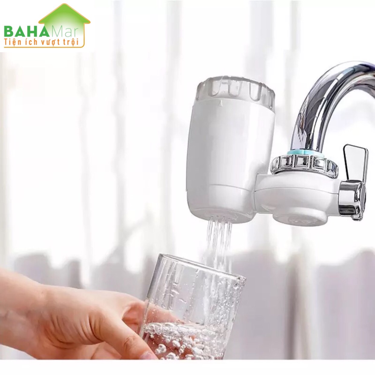 MÁY LỌC NƯỚC KHỬ KHUẨN TẠI VÒI LOẠI BỎ VI KHUẨN, GỈ SÉT, TẠP CHẤT... "BAHAMAR" cho dòng nước tinh khiết mang sức khỏe cho người dùng