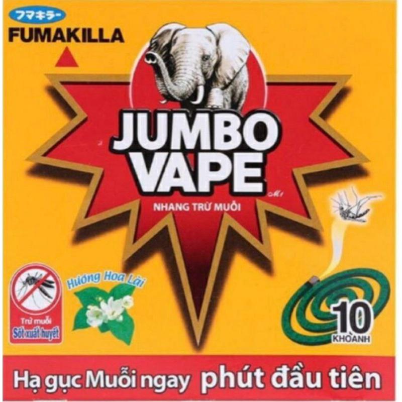 Nhang Muỗi Cao Cấp Ít Khói JUMBO V.A.P.E Mạnh Gấp 3 Lần (Hộp 10 Khoanh)