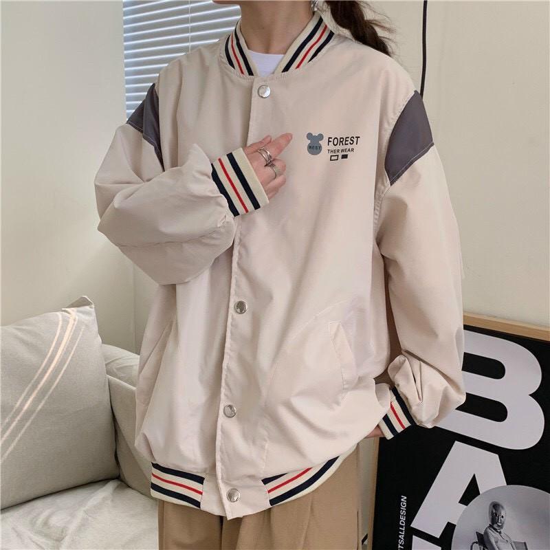 Áo Khoác Dù THIFU FASHION 2 Lớp Thêu Chữ Forest Chống Nắng Tránh Mưa Cho Nam Và Nữ
