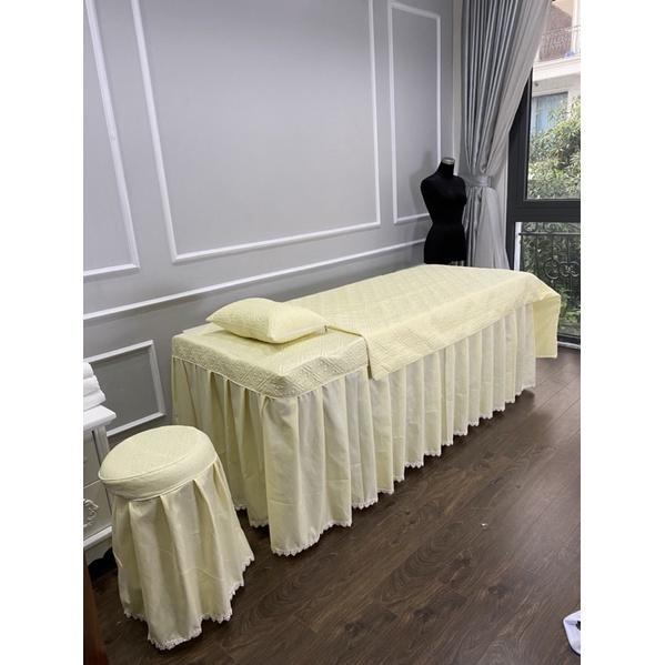 drap / Ga poly trần bông spa may đo theo kích thước giường của khách. chat báo cỡ