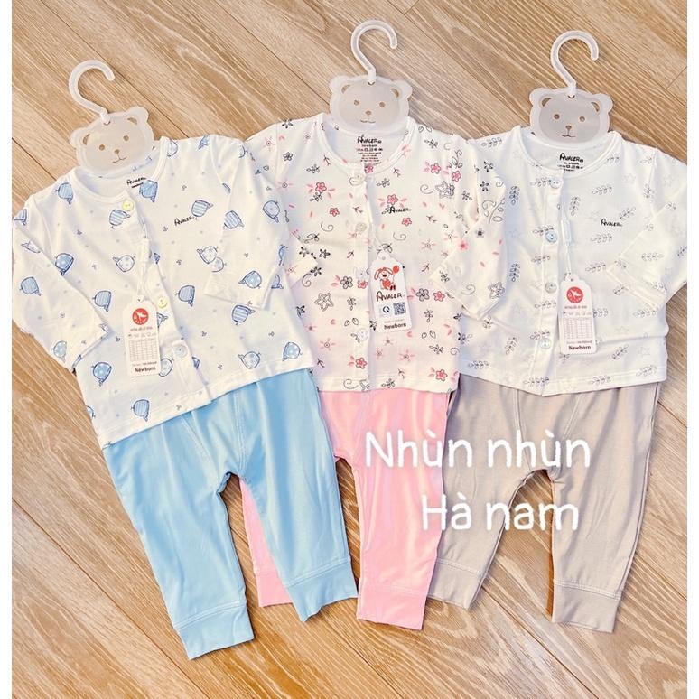 Bộ cài thẳng dài tay hoạ tiết sợi tre Avaler size nb đến 6-9m(nhiều mẫu