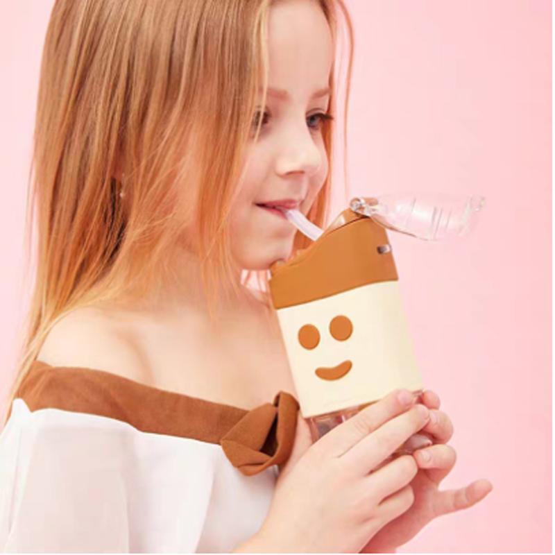 Dễ Thương Kem Nước Cho Trẻ Em Có Ống Hút Dây Popsicle Kawaii Kid Nước Dâu Cup Ấm Siêu Tốc Bình Bpa miễn Phí