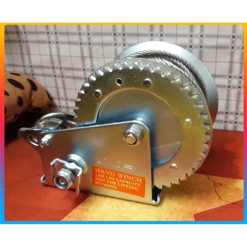 Tời Quay Tay 1000lbs Bánh Răng Đồng Tải Trọng 454 Kg, Cáp 10M