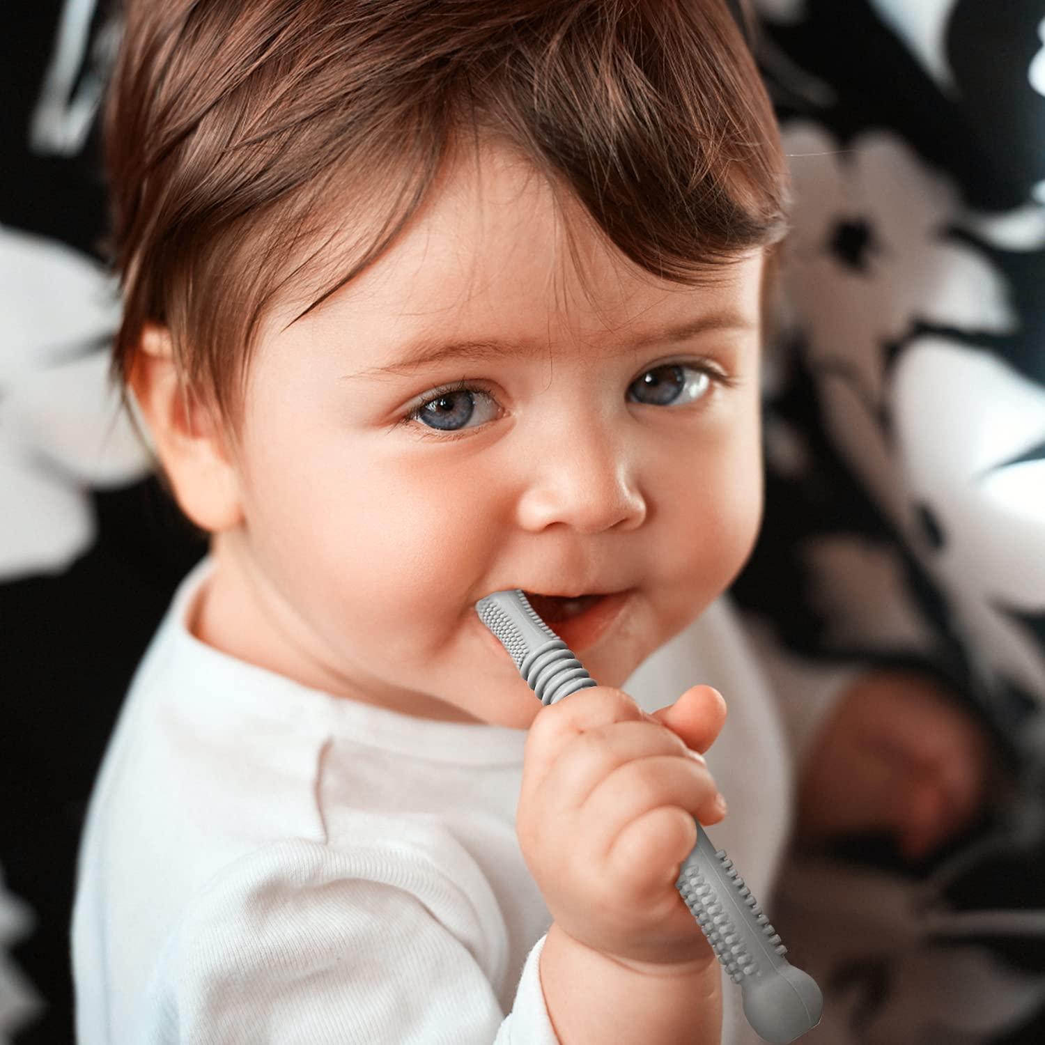 Nhẫn cắn bé, đồ chơi nhai em bé, 6 ống cắn silicon mềm cho răng cho bé 0-12 tháng đồ chơi cảm giác không có BPA cho trẻ nhỏ