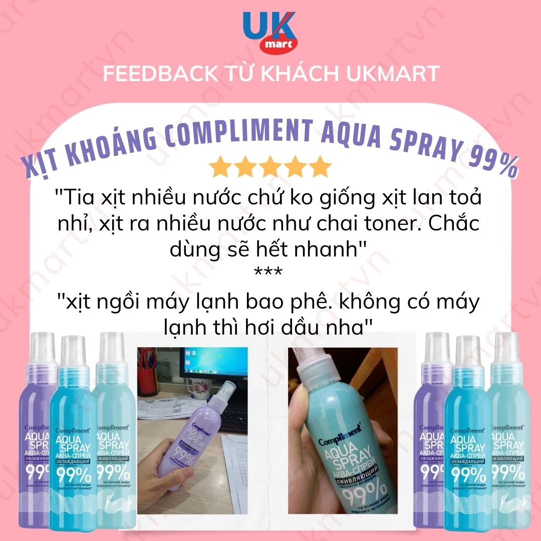 Xịt khoáng Compliment Aqua Spray 99% 200ml