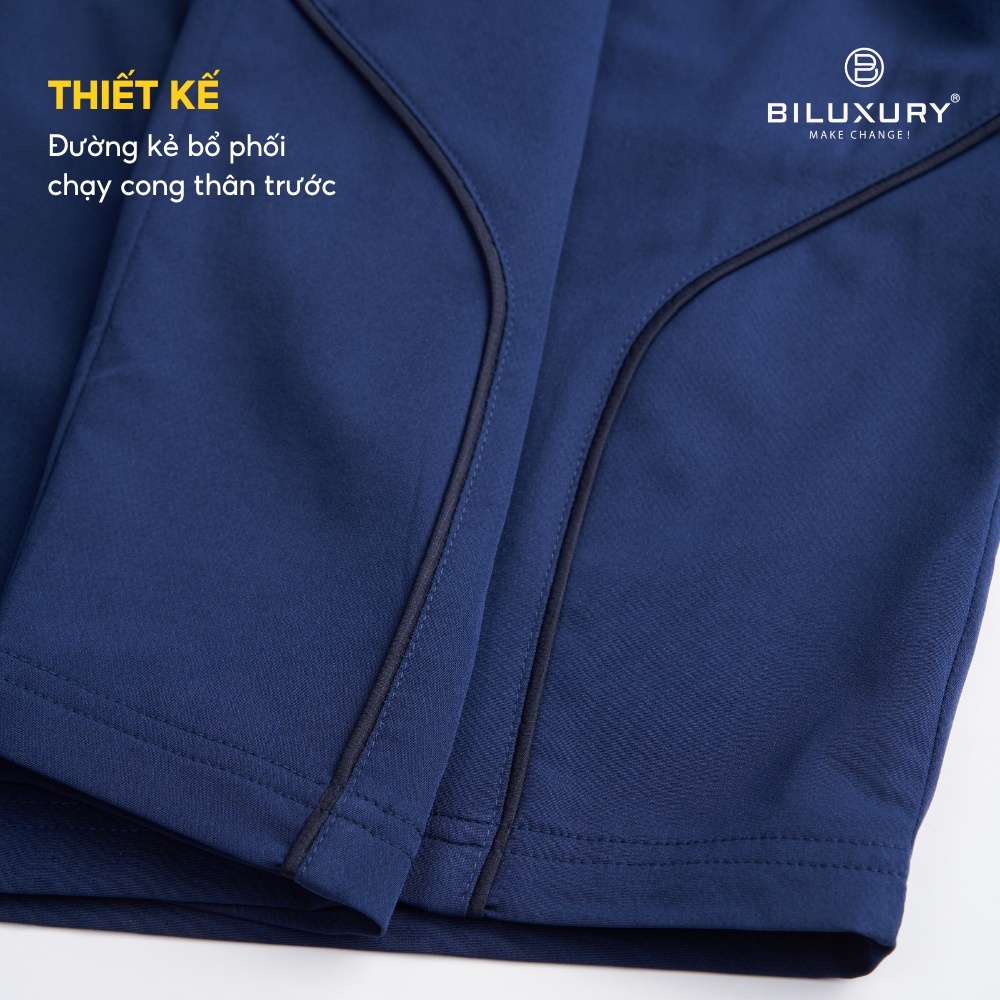 Quần đùi short nam thể thao Biluxury 6QDGT003 vải gió mỏng mát không bai gião co xù có túi trước sau tiện lợi
