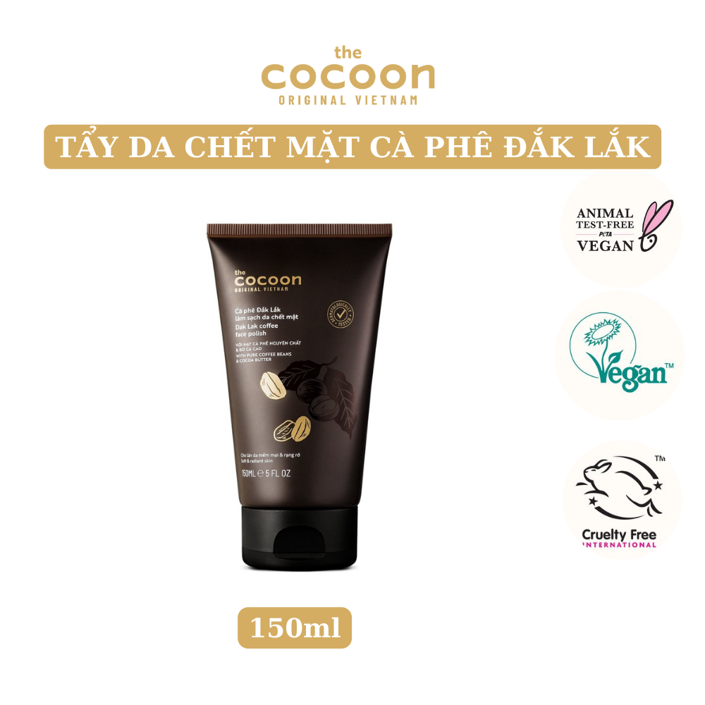 Tẩy tế bào chết Cocoon từ cà phê Đắk Lắk dùng cho da mặt 150ml