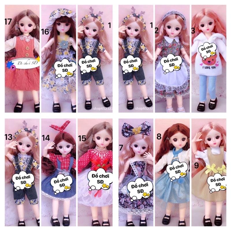 Búp bê 30 cm BJD - combo 1 búp bê và 2 áo ngẫu nhiên