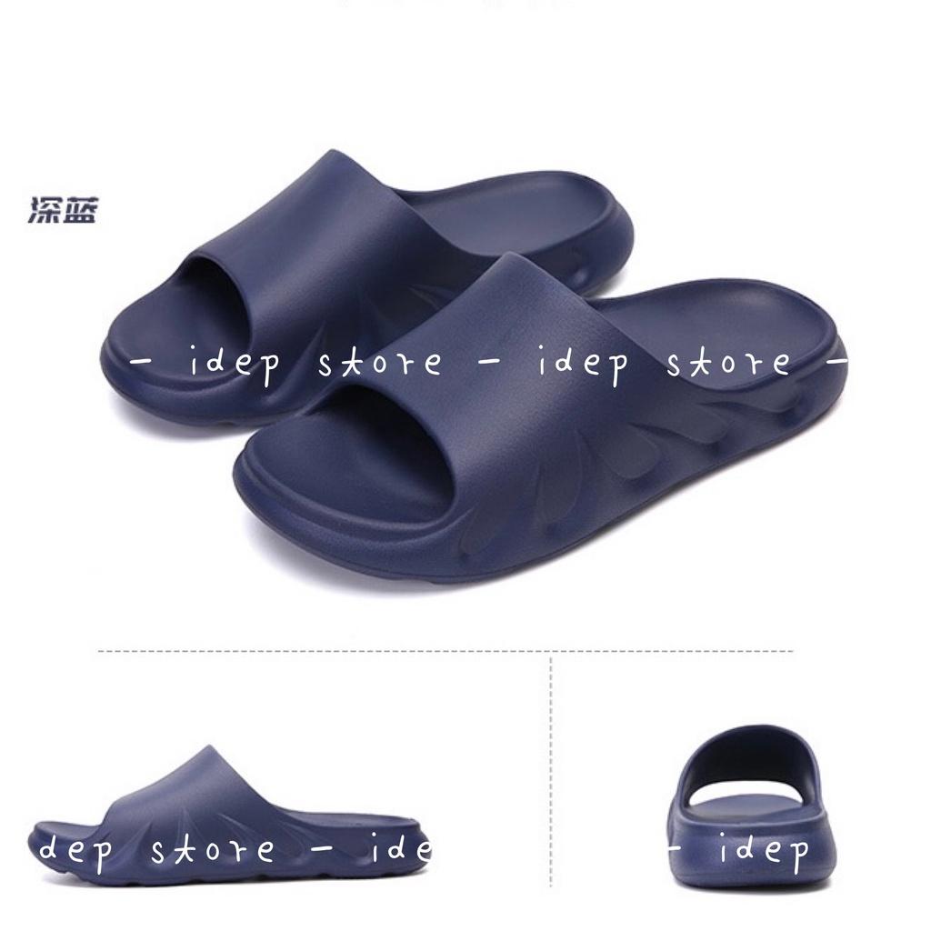 Dép bánh mì gợn sóng unisex nam nữ quai ngang siêu nhẹ cao 3.5cm iDÉP DL130 (Form nhỏ lấy lên 1-2 size)