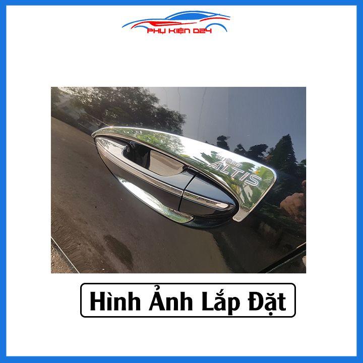 Ốp tay nắm hõm cửa mạ crom Altis 2008-2013, 2014-2018 sáng bóng chống trầy bảo vệ cửa xe ô tô