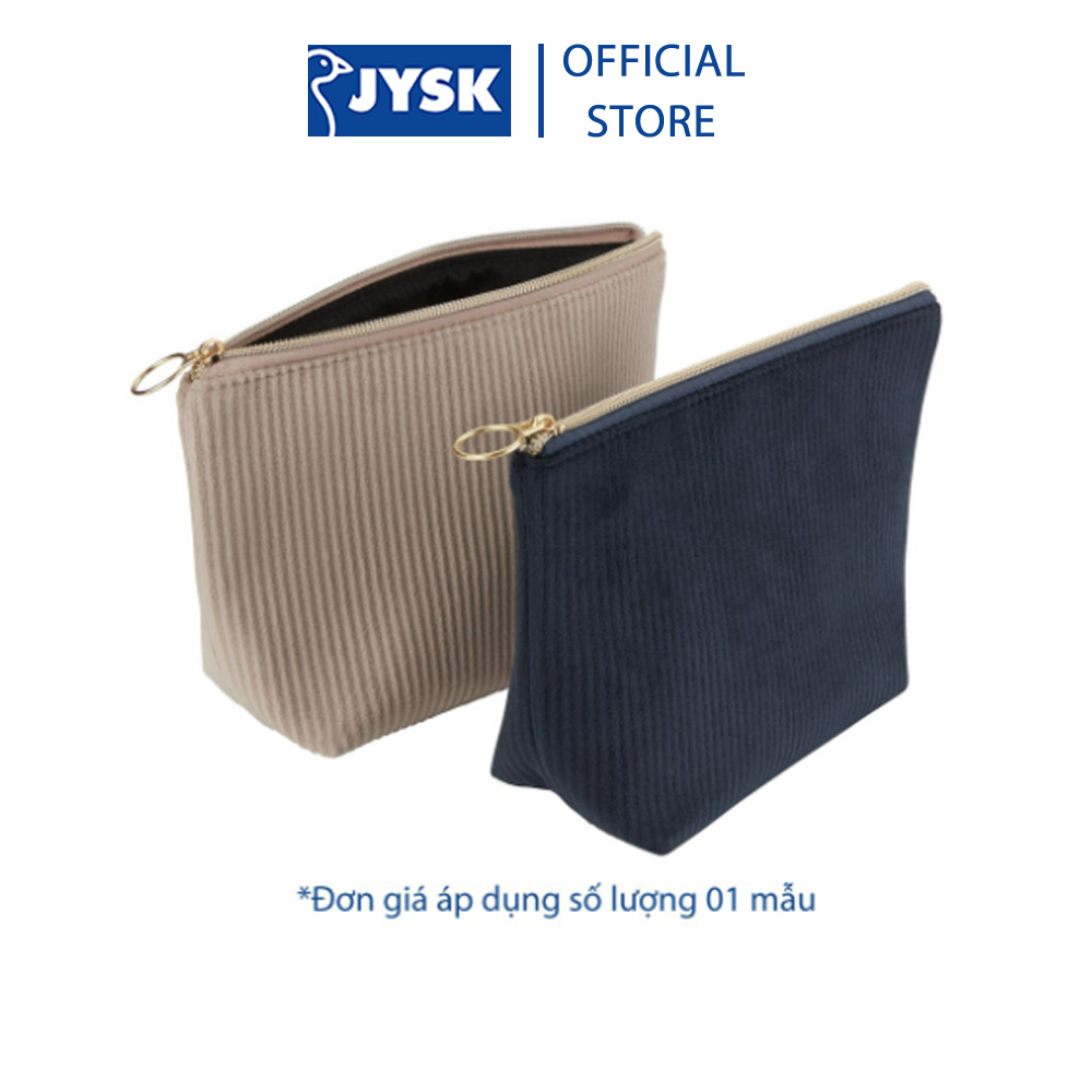 Túi đựng | JYSK Krika | eva/polyester | xanh đen/màu cát | R8xD23xC17cm