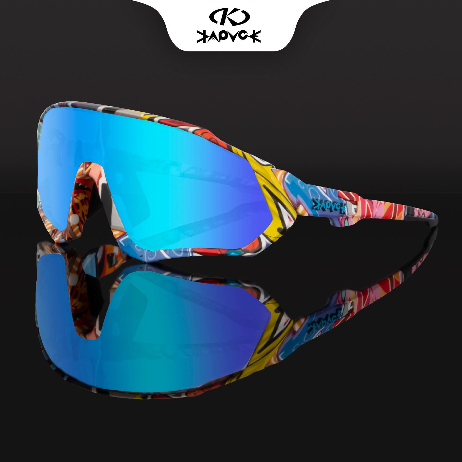 Đàn ông đi xe đạp thể thao Kính đi xe đạp trên núi Color: 08 Lenses Color: Transparent-5lens