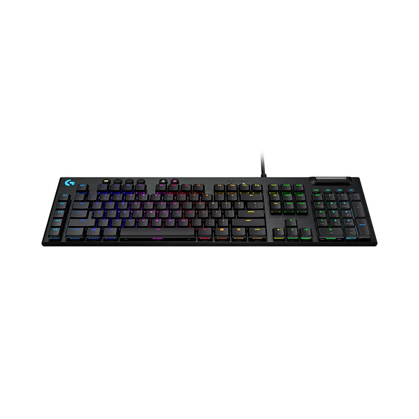 Bàn phím game cơ học RGB Logitech G813 - 3 loại switch cấu hình thấp, cổng USB 2.0, 5 nút lập trình, media chuyên biệt, RGB Lightsync - Hàng chính hãng