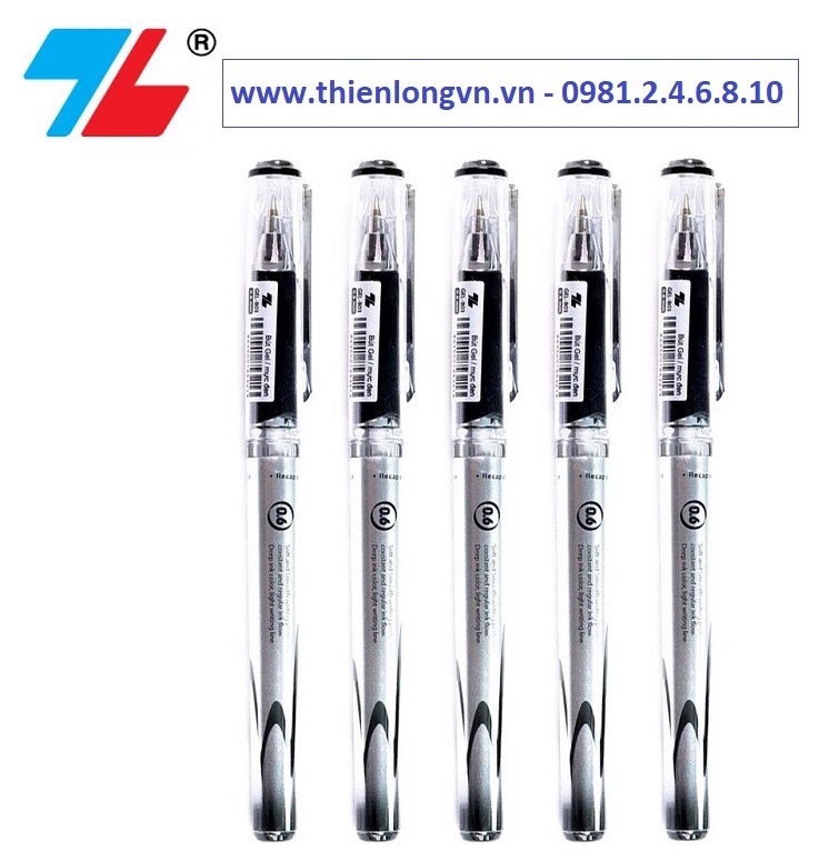 Combo 5 cây bút gel B Thiên Long; GEL-B03 mực đen