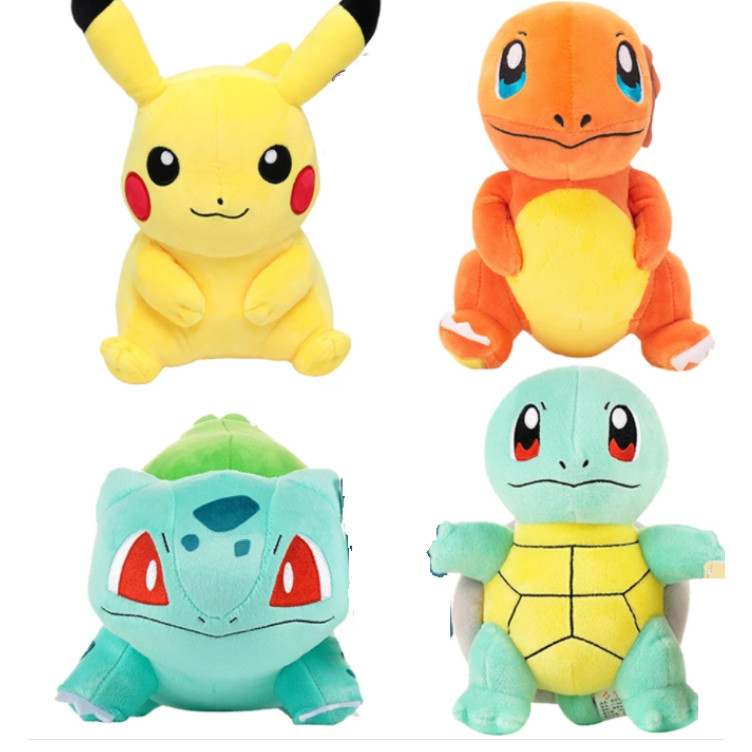 Gấu bông Pokemon Combo 4 Pokemon khởi đầu vùng Kanto