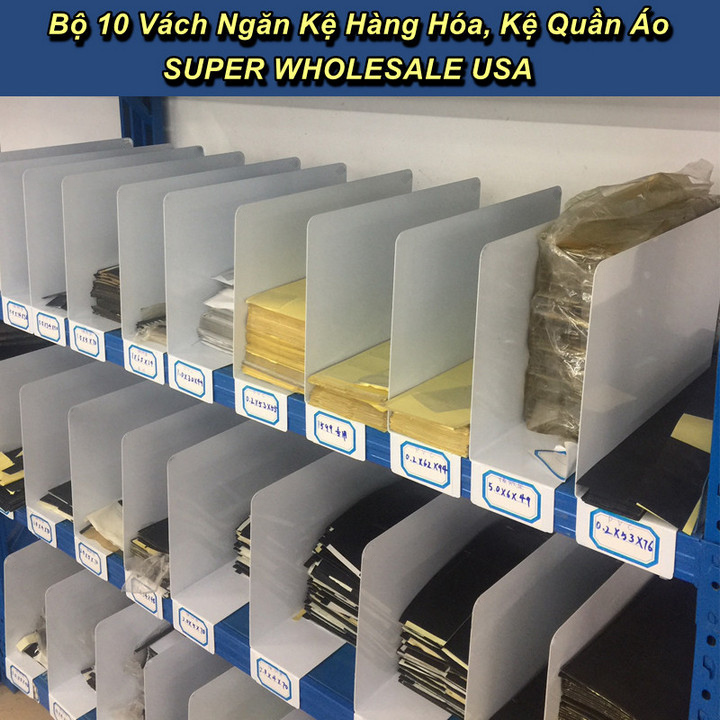 Bộ 10 Vách Ngăn Kệ Hàng Hóa, Kệ Quần Áo SUPER WHOLESALE USA - Home and Garden