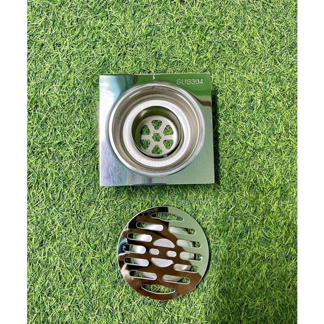 Hố Ga Đúc, Ga Thoát Sàn inox 304 Bóng kích thước 12x12 phi 60-90
