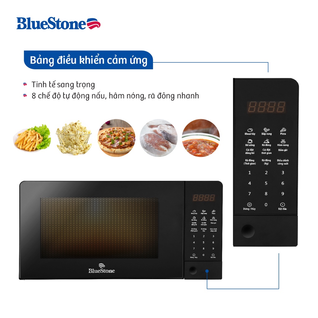 Lò vi sóng điện tử Bluestone MOB-7819/MOB-7815, Dung Tích 20Lit - 1050W, Hàng Chính Hãng