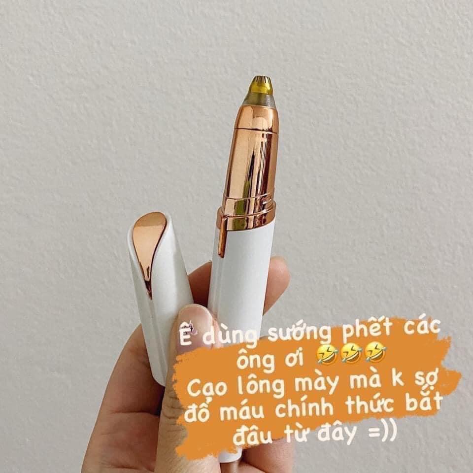 Bút wax tỉa lông mày, lông tơ mặt, ria mép Flawless Brows. Chỉ cần lắp pin, bật máy và đưa vào những vùng như lông mày, tóc mai hay lông tơ mặt đều có thể tỉa được lun.