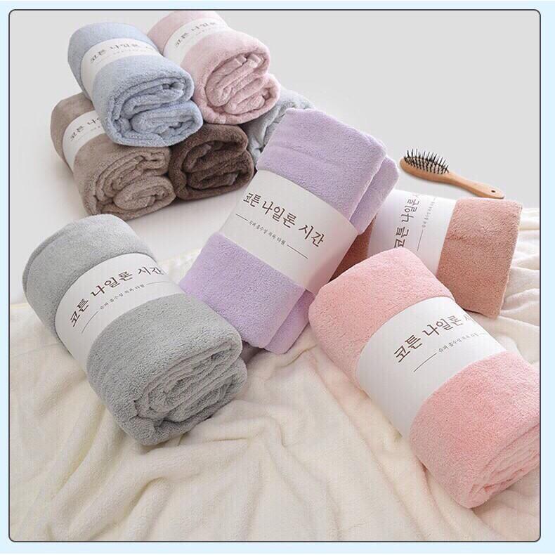 KHĂN TẮM KHỔ TO 70X140CM, KHĂN CUỘN XUẤT HÀN QUỐC