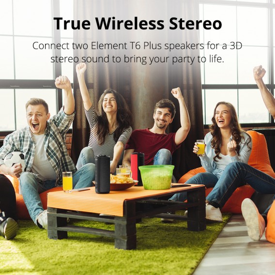 Loa bluetooth 5.0 ngoài trời, âm thanh vòm 360 độ, Bass sâu, Pin trâu Tronsmart Element T6 Plus - Hàng chính hãng