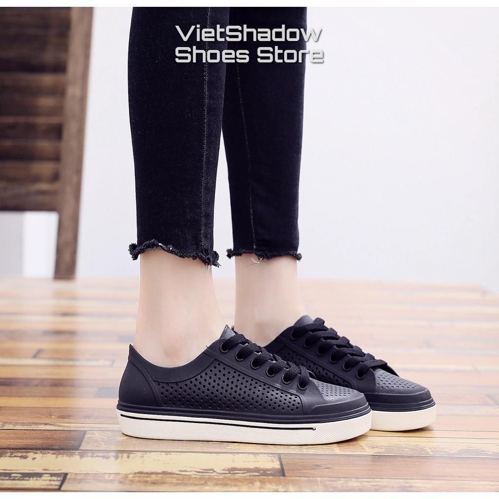 Sneaker nữ - Giày thể thao nữ bằng nhựa - Chất liệu PVC thoáng khí, đế cao su êm, mềm, không ngấm nước - Mã SP HH1925