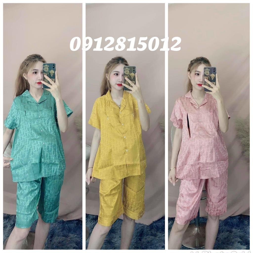 Bộ bầu mặc nhà mùa hè chất mát có khóa sau sinh - Đồ bộ bầu mặc được sau sinh