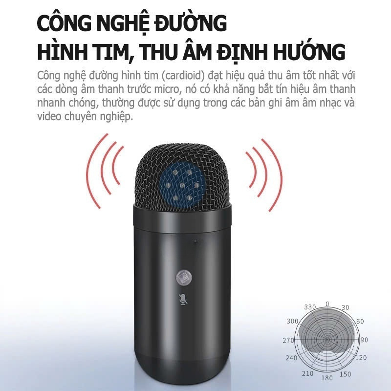 Micro USB Mini Mic Thu Âm Podcast Livestream Radio Microphone Phòng Thu Studio Karaoke SoloCast Cắm Máy Tính Bàn Laptop Chat Voice Học Online Chơi – Hàng Nhập Khẩu