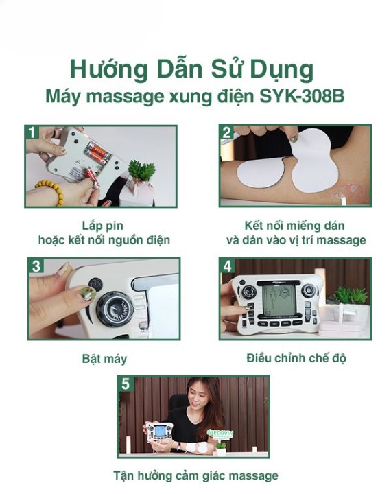 Máy xung điện massage trị liệu,máy điện xung EMS,tác động sâu vào các cơ giảm đau nhức cơ thể