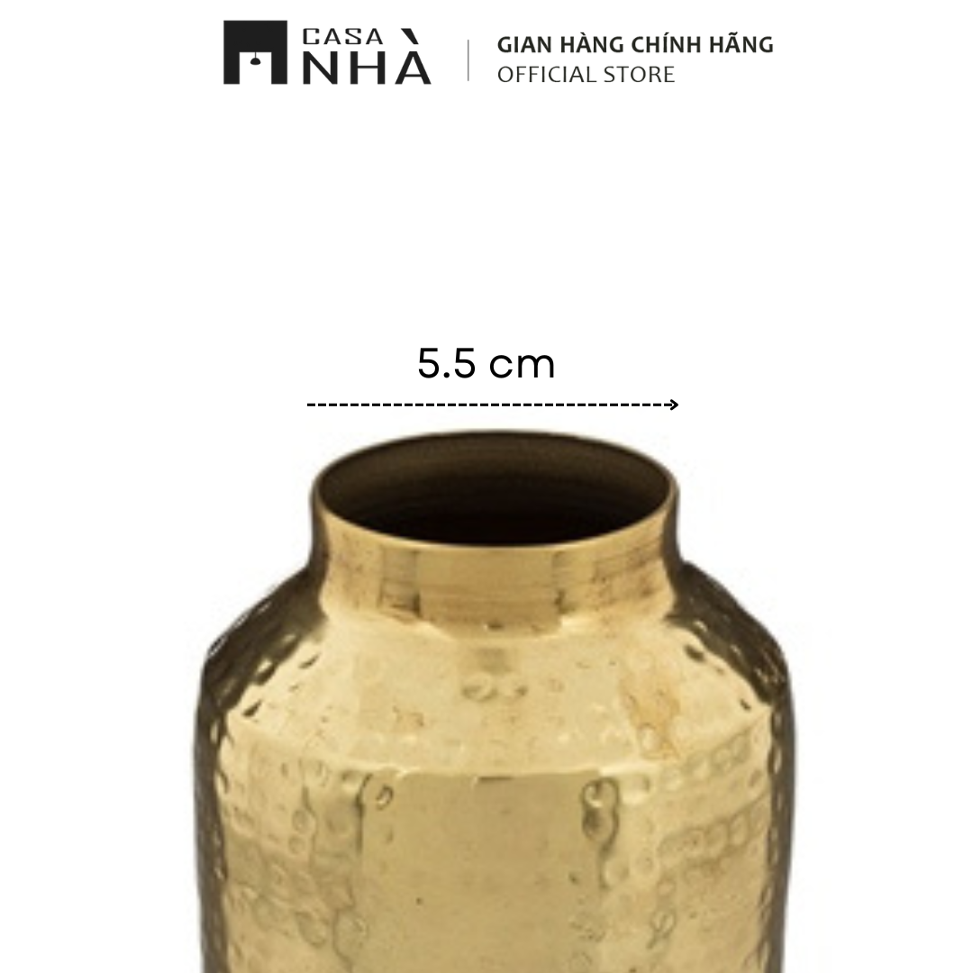 Bình Hoa Kim Loại Vàng Đồng Cao Cấp Hamgo - Bình Cắm Hoa Sang Trọng, Trang Trí Nội Thất | Casanhà Home Furniture