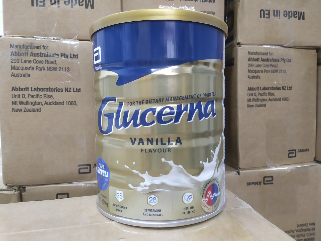 Sữa dành cho người tiểu đường Glucerna Vanilla Abbott Úc Bổ sung đầy đủ dinh dưỡng và cân bằng đường huyết - QuaTangMe Extaste - Combo 3 Hộp