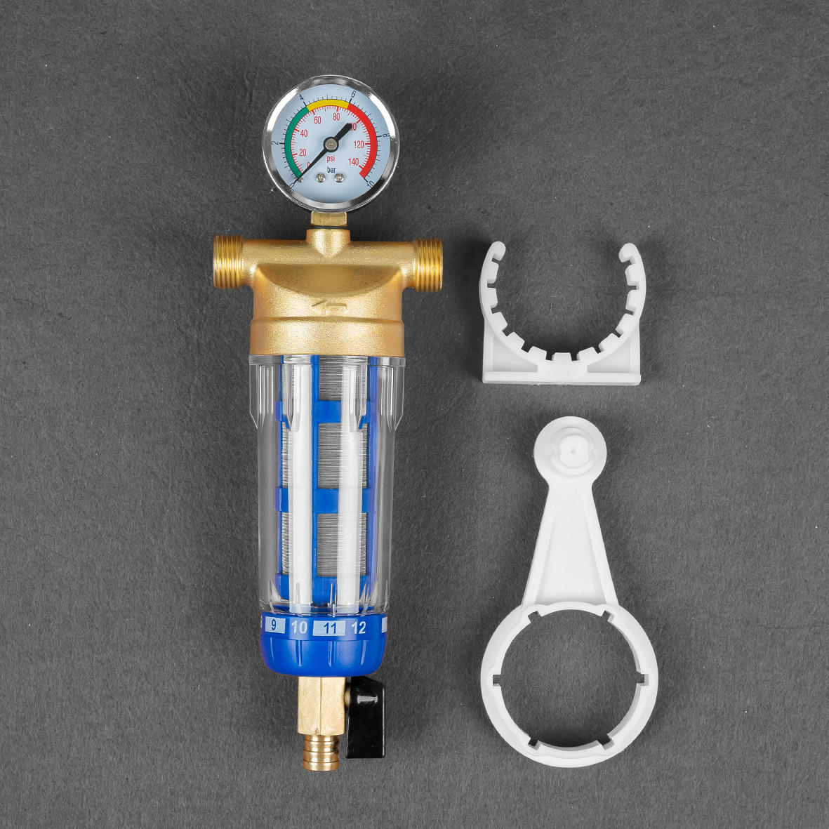 Thiết bị lọc nước đầu nguồn – lọc nước sinh hoạt có đồng hồ áp – Hàng chính hãng