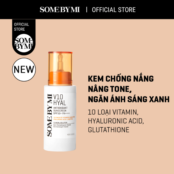 Kem chống nắng nâng tone SOME BY MI V10 HYAL 40ml SPF50+ PA++++