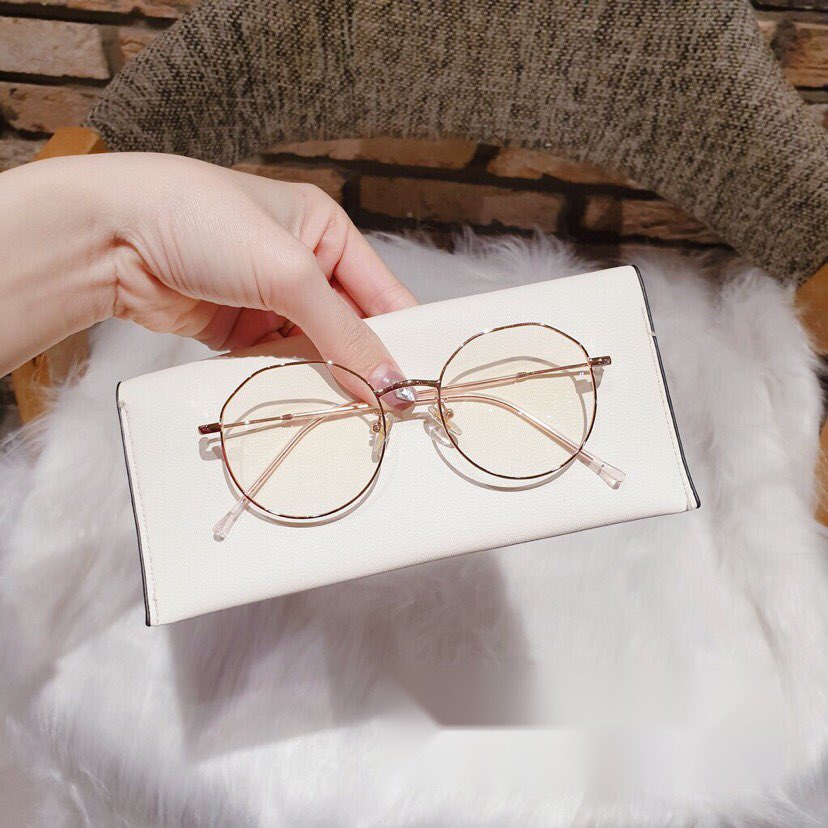 Gọng Kính cận, Kính giả cận Kim loại retro Korea cao cấp + tặng Tuavit Kính Xinh mini tiện lợi