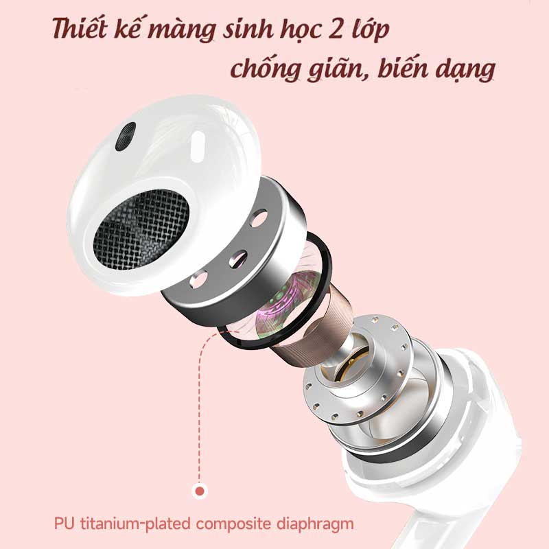 Hình ảnh Tai Nghe Bluetooth -  Tai Nghe Không Dây - True Wireless Smart Touch Bluetooth V5.3 Air-S28 điều khiển cảm ứng micro HD chống ồn dành cho smartphones - Hàng Chính Hãng