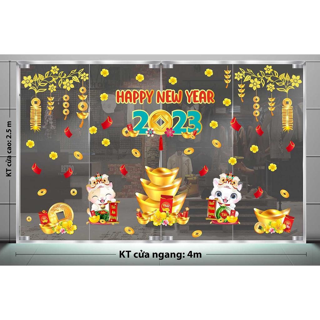 DECAL TRANG TRÍ TẾT 2023 COMBO SỐ 68