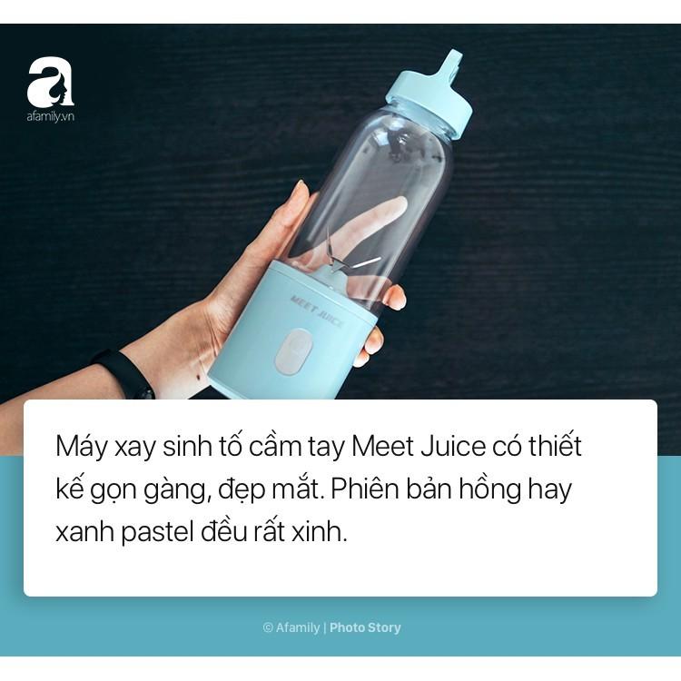 Máy xay sinh tố cầm tay meet juice gọn nhẹ bỏ ba lo