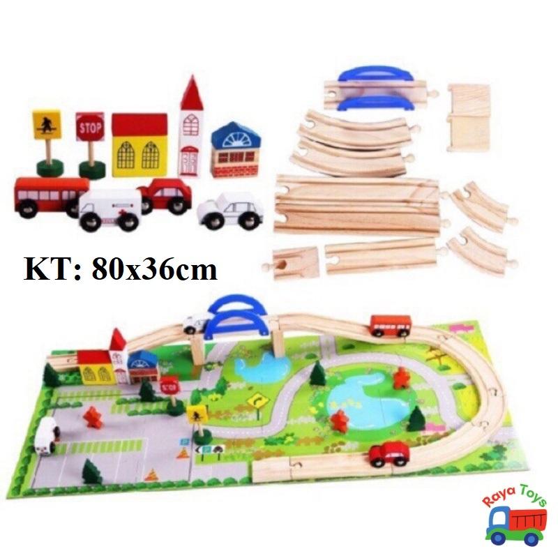 Đồ chơi lego lắp ráp xếp hình thông minh hình bánh răng kèm đường ray xe lửa cho bé trai 4-10 tuổi, quà tặng sinh nhật