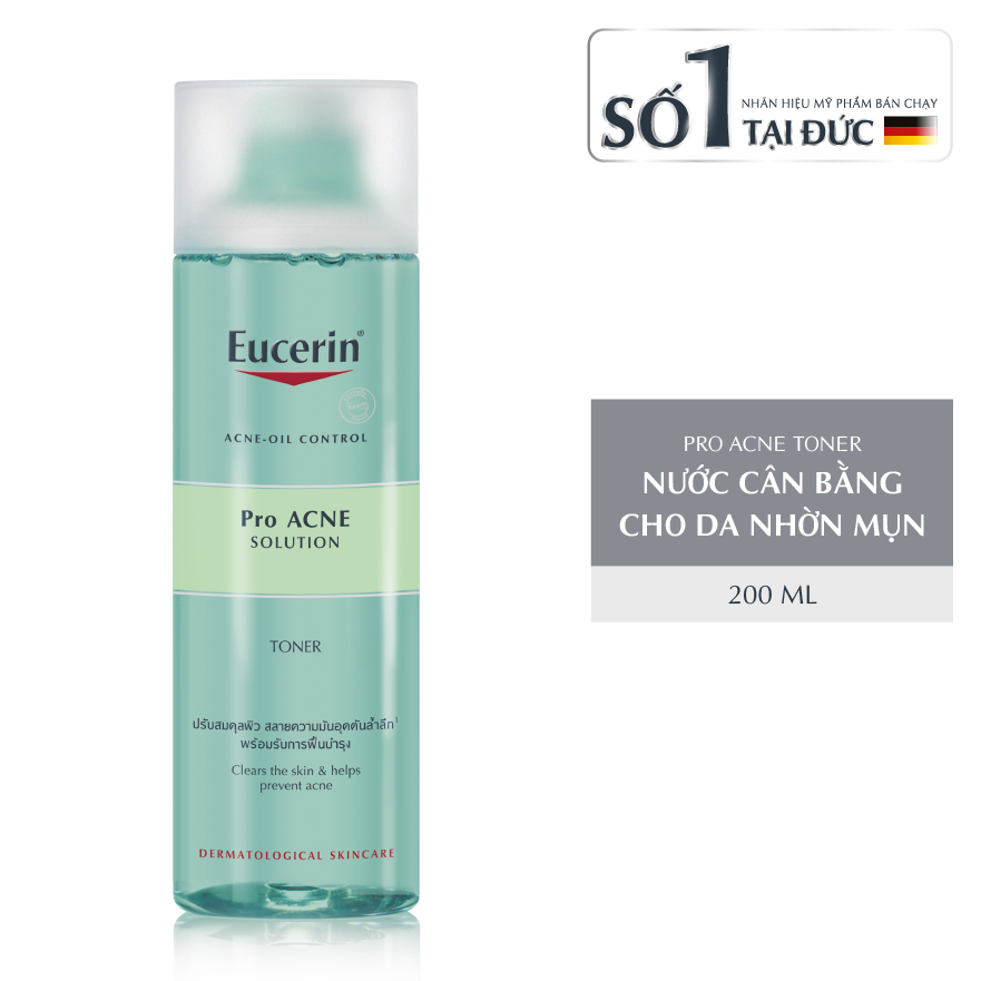 Nước cân bằng dành cho da mụn Eucerin Pro Acne Toner 200ml (Nhập khẩu)